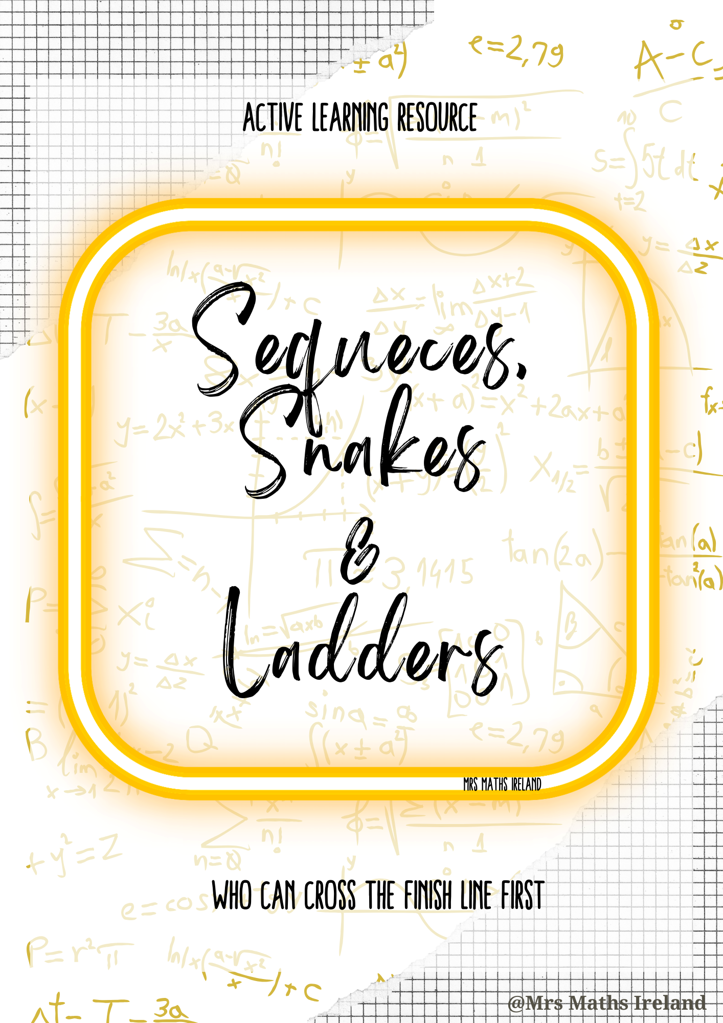Sequences, Snakes & Ladders Teaching Activity - JCHL & LCOL- Digital Download