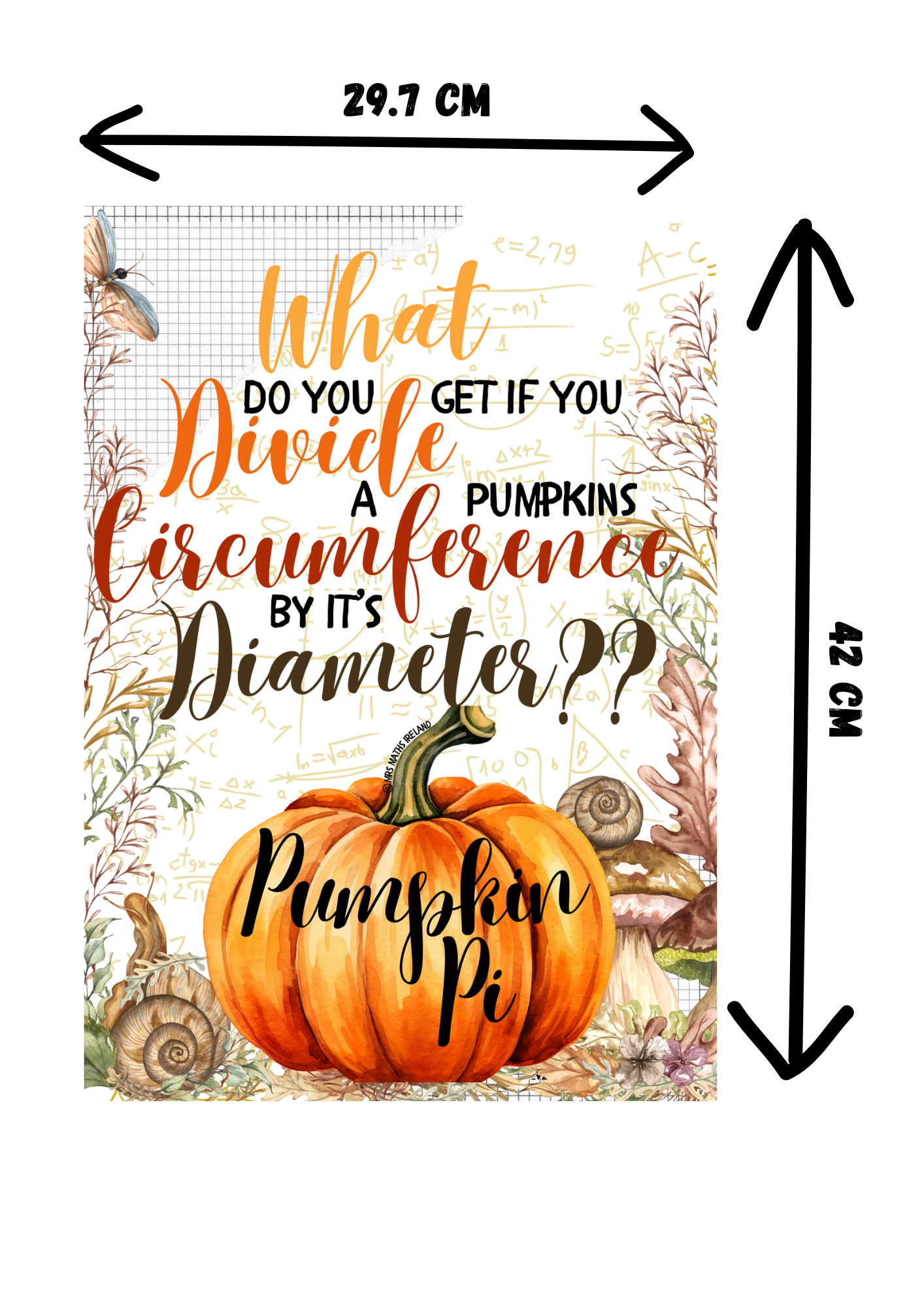 Pumpkin Pi Poster - A3 Poster - Limited Batch of 25 Posters