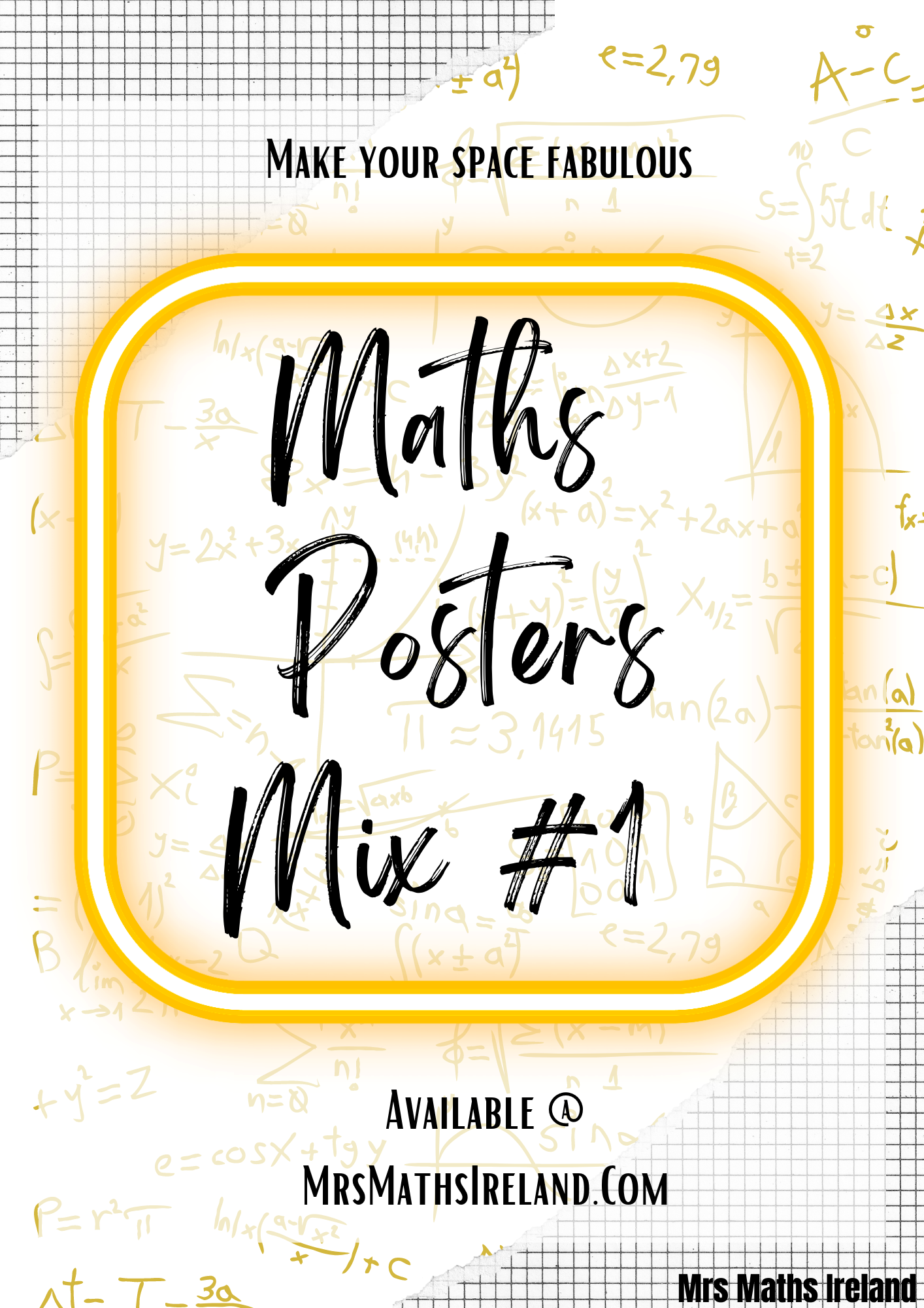 Maths Classroom Poster Mix #1