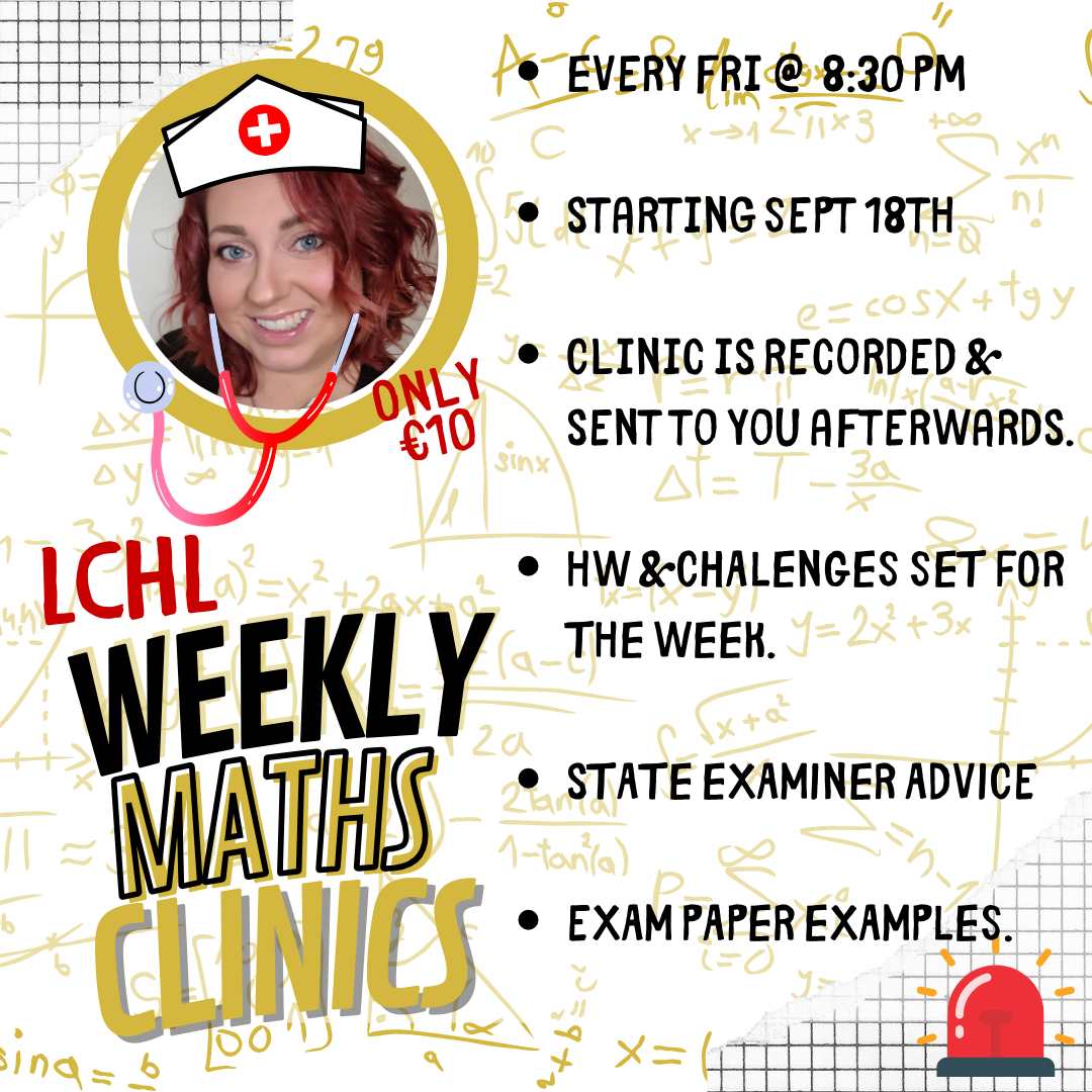 LCHL Weekly Maths Clinic #7 - Logs - Fri Nov 22nd @ 7pm