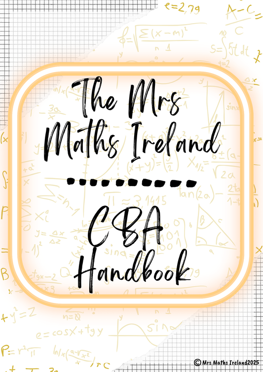 CBA Handbook - Junior Cycle - Classroom Based Assessment Booklet.