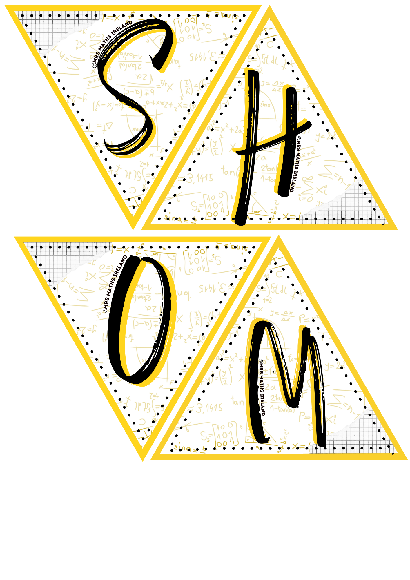 "Show Your Workings" Maths Classroom Bunting - Printed