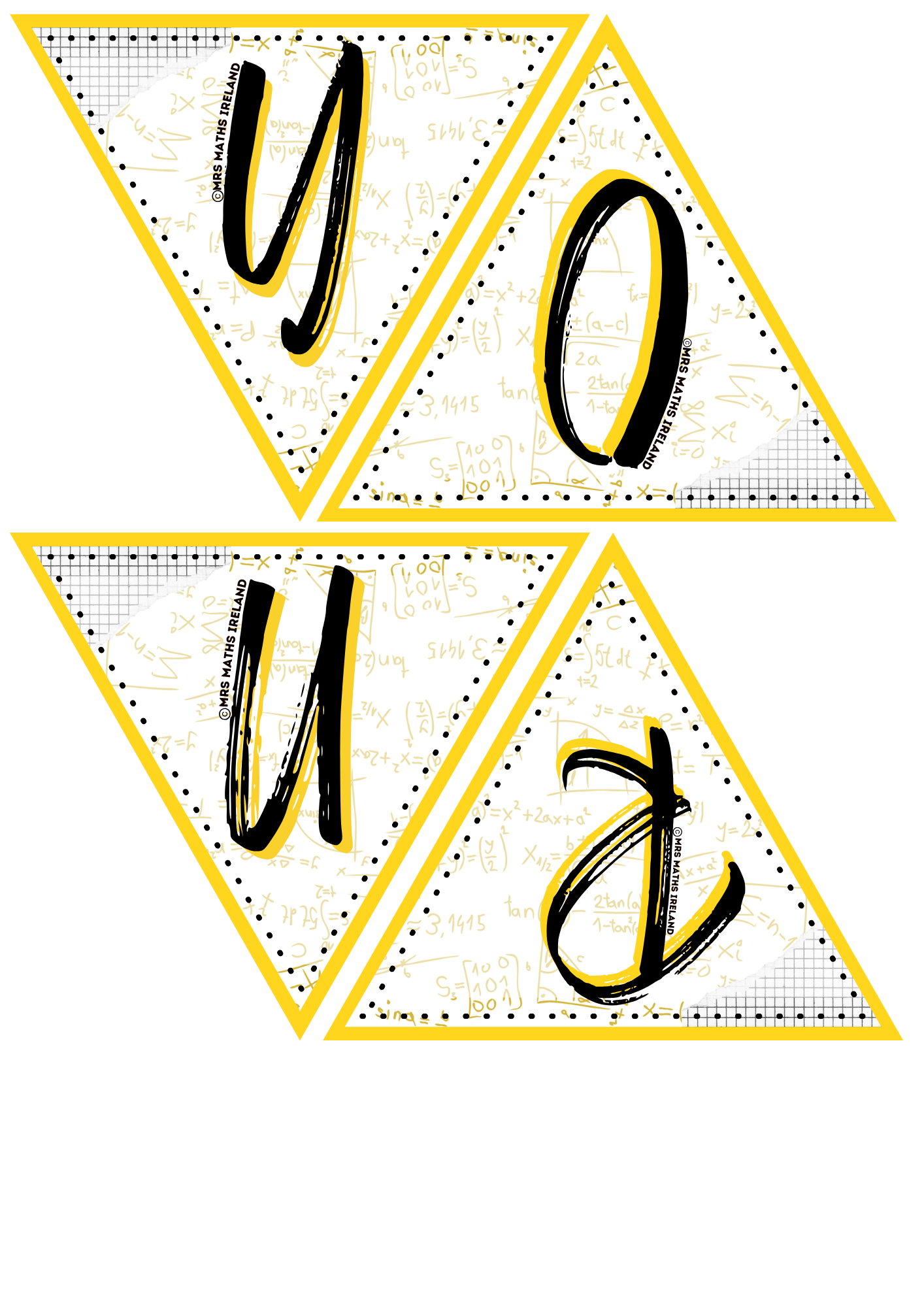 "Show Your Workings" Maths Classroom Bunting - Printed