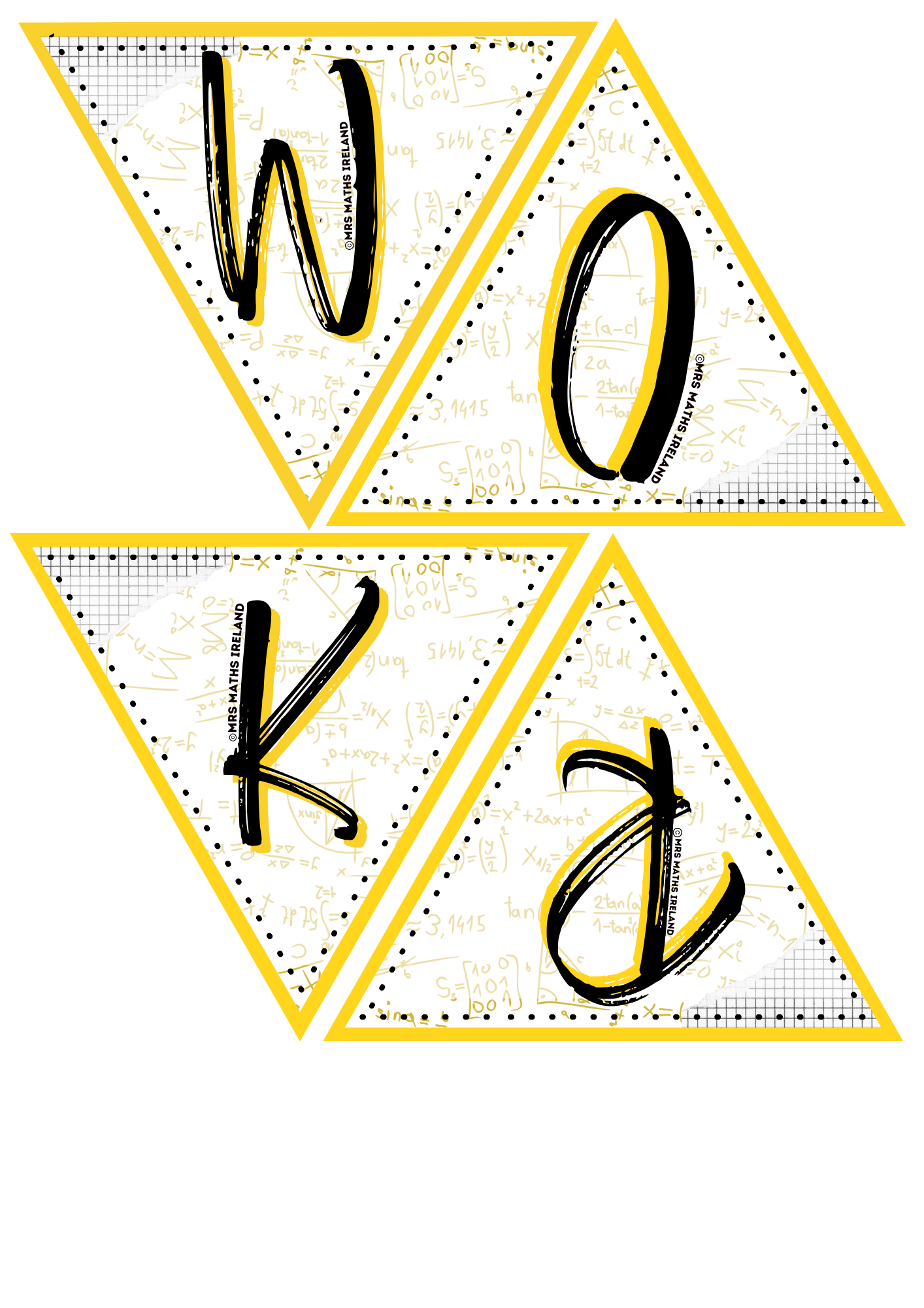 "Show Your Workings" Maths Classroom Bunting - Printed