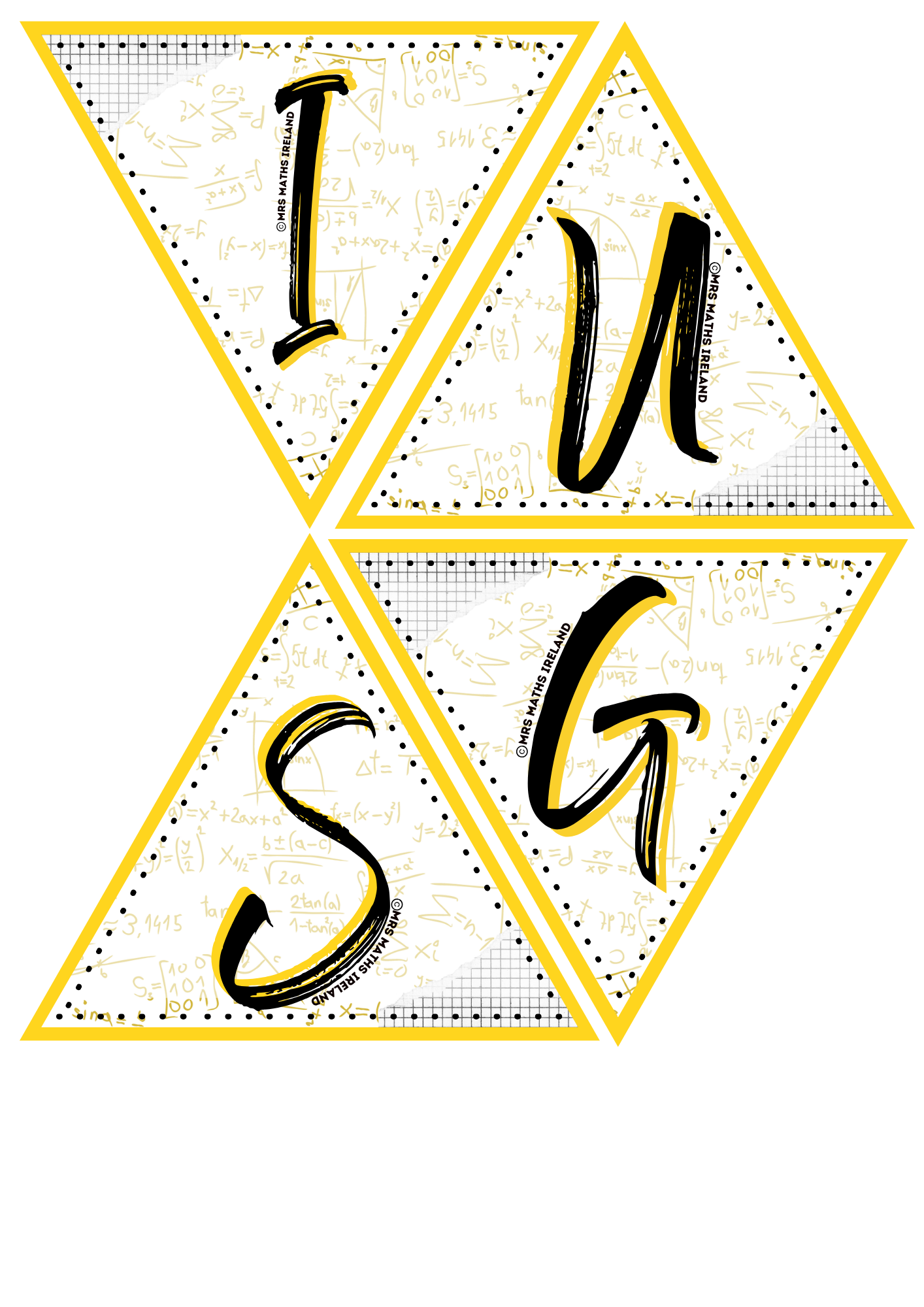 "Show Your Workings" Maths Classroom Bunting - Printed