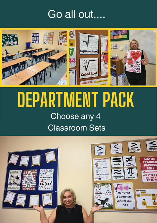 Maths Department Décor Pack for Schools | Choose 4 Classroom Sets