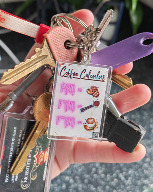Coffee Calculus Keyring – A Fun Maths Teacher Gift