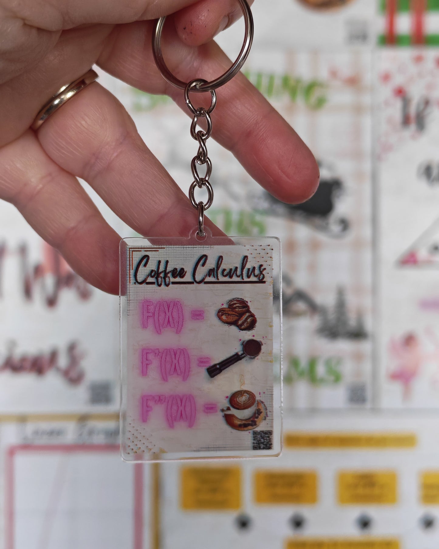 Coffee Calculus Keyring – A Fun Maths Teacher Gift