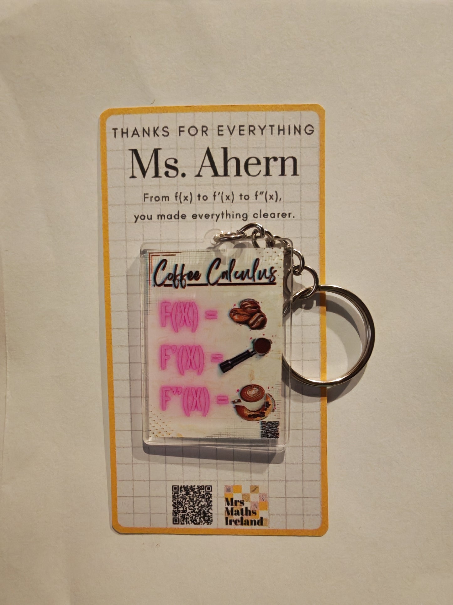 Coffee Calculus Keyring – A Fun Maths Teacher Gift