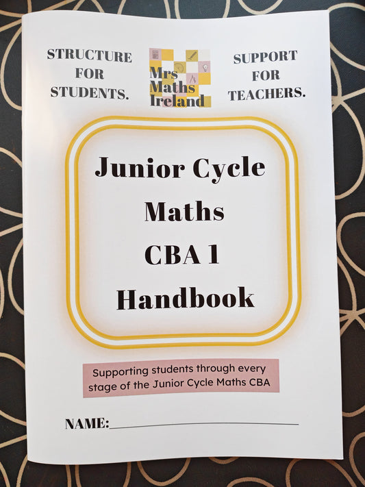 Junior Cycle Mathematics CBA1 Handbook | Student Workbook
