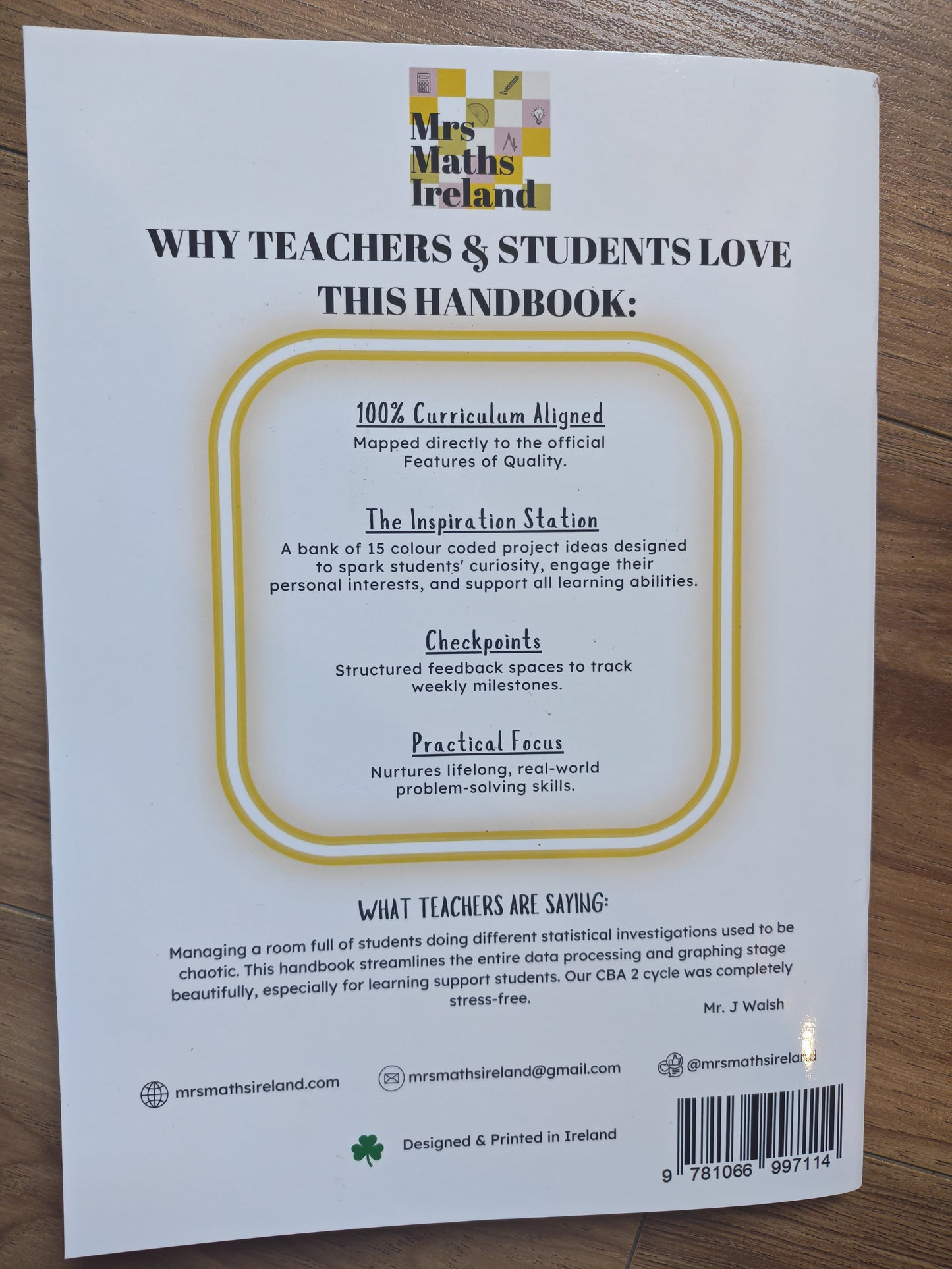 Junior Cycle Mathematics CBA2 Handbook | Student Workbook