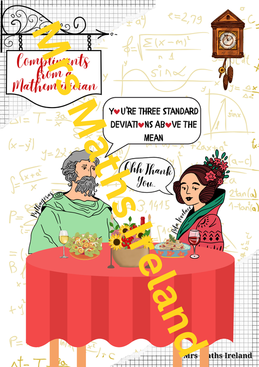 Compliments from a mathematician - Maths Poster - Classroom Decor