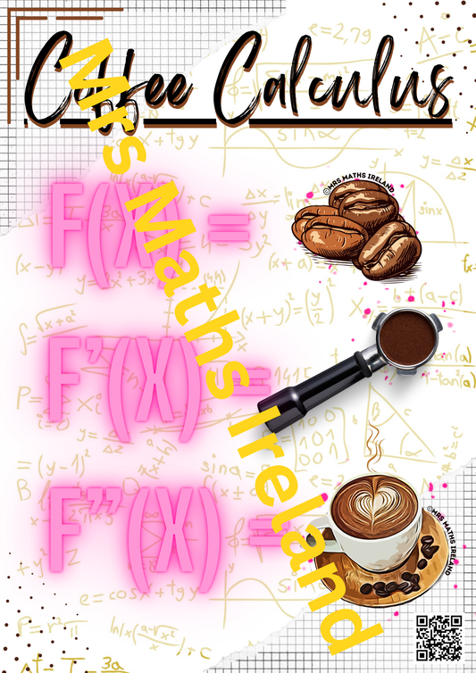 Funny Maths Poster - Coffee Calculus Poster - Digital Download