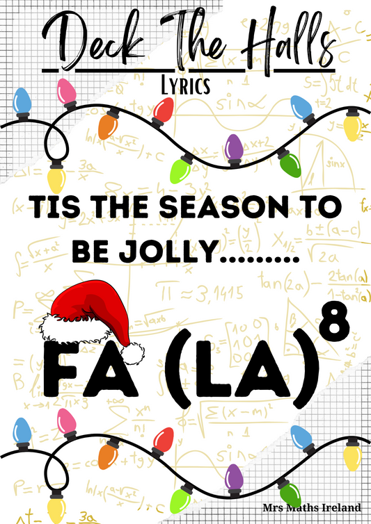 "Tis the season to be jolly.." Christmas Maths Poster