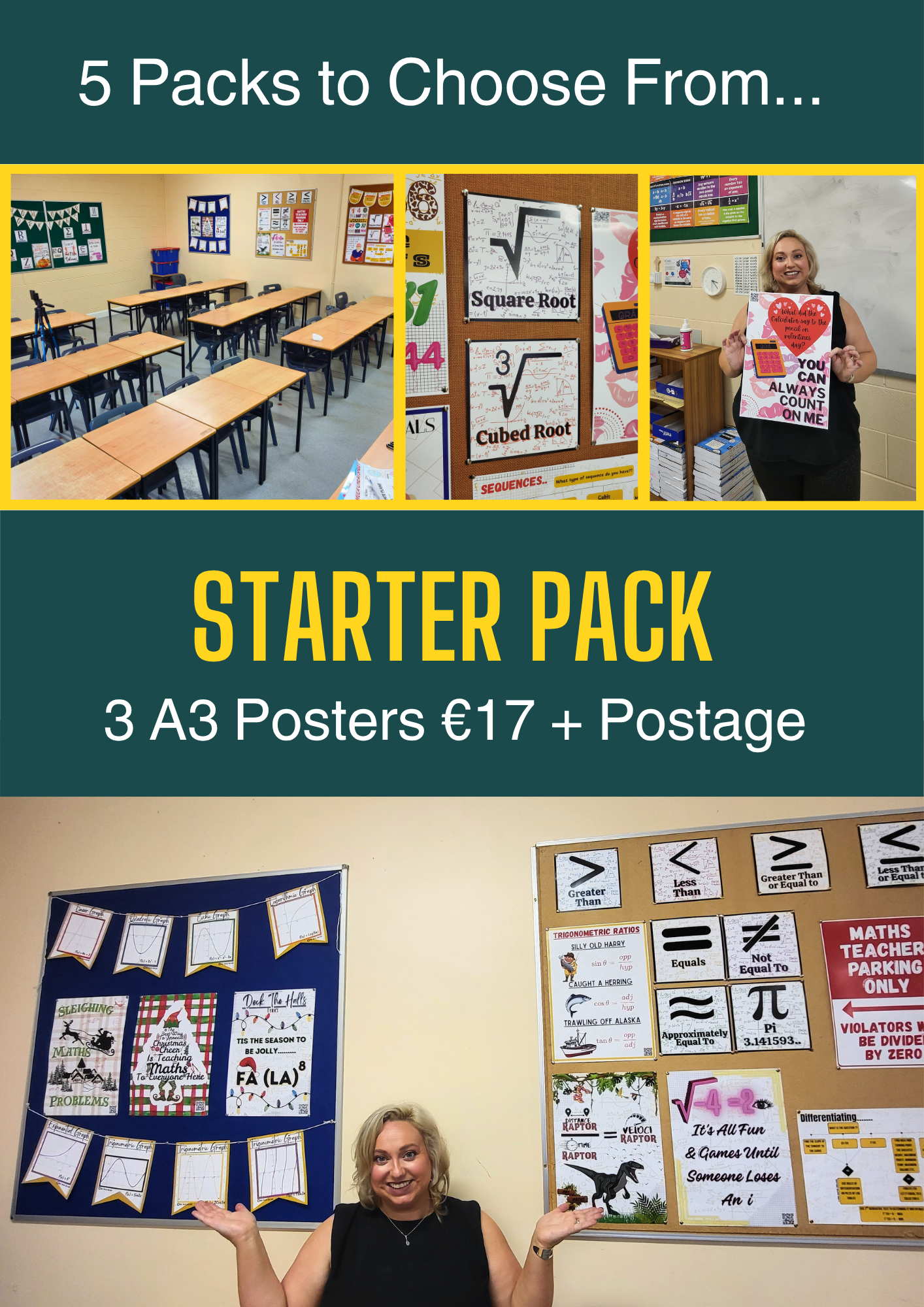 Poster Starter Pack - 3 A3 Posters - €17 + Postage